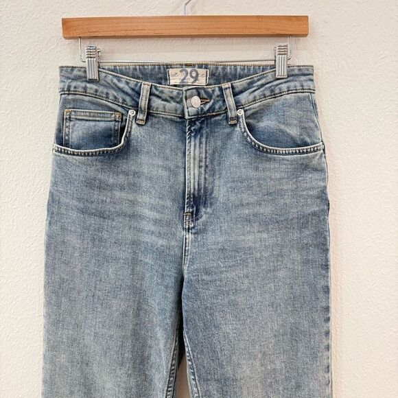 Free People Thunderbird Flare Wide Leg Light Wash Jeans Silver Women's Size 29 - Picture 5 of 15